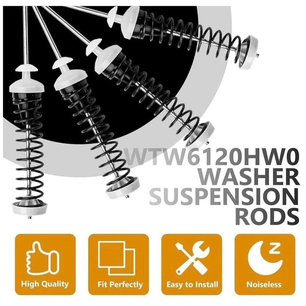 W11396716 Washer Suspension Rod Kit White For Whirlpool Maytag Amana Kenmore